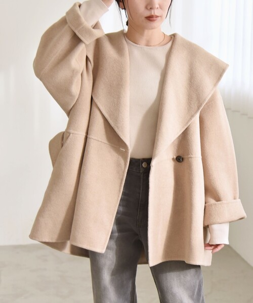 quaranciel コート アウター quaranciel: リバー ケープ ショート