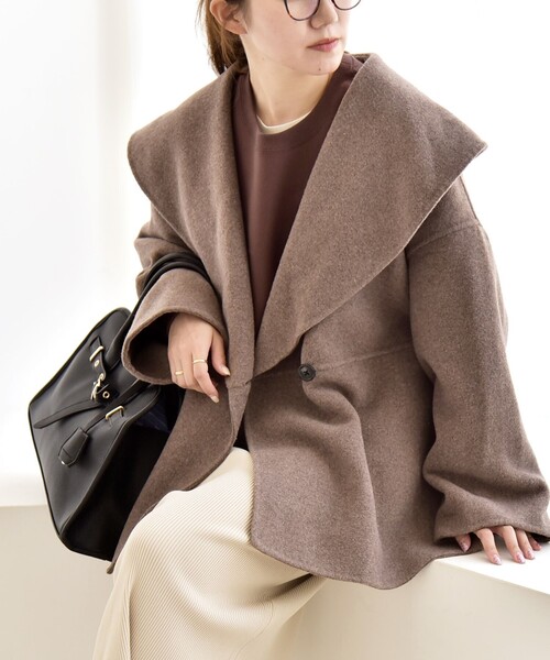 quaranciel コート アウター quaranciel: リバー ケープ ショート