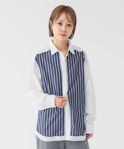 maturely ブラウス シャツ 「1/15再値下げ」maturely / ストライプ