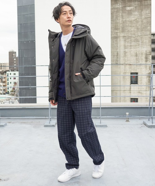 NAVY ダウンジャケット ダウン フード付きサーモライトダウン