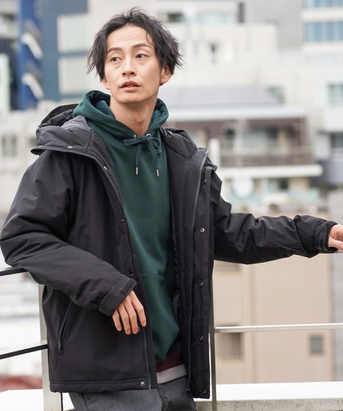 NAVY ダウンジャケット ダウン フード付きサーモライトダウン