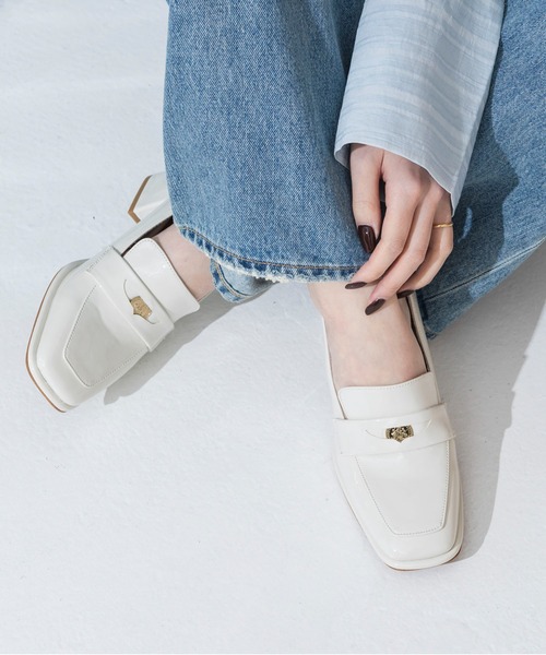 EVOL（イーボル） ローファー 「EVOL」コイン6.5cmヒールローファー