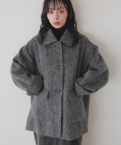 LIAN（リアン） ステンカラーコート コート ステンカラーシャギー
