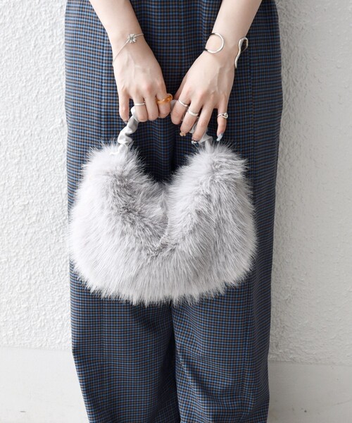 SHIPS any ショルダーバッグ バッグ any: 2WAY フェイクファー