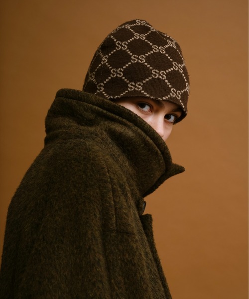 soerte ステンカラーコート コート Wool Blend Shaggy Over Coat