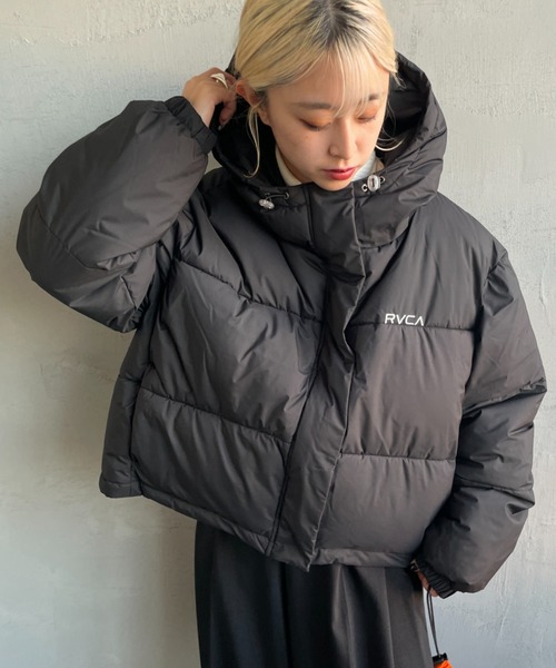 RVCA（ルーカ） ダウンコート ダウンジャケット ショート丈 中綿フード
