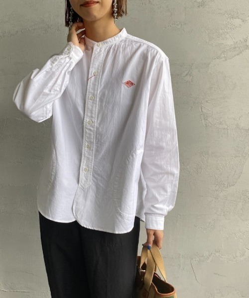 Danton（ダントン） シャツ ブラウス バンドカラー オックスフォード