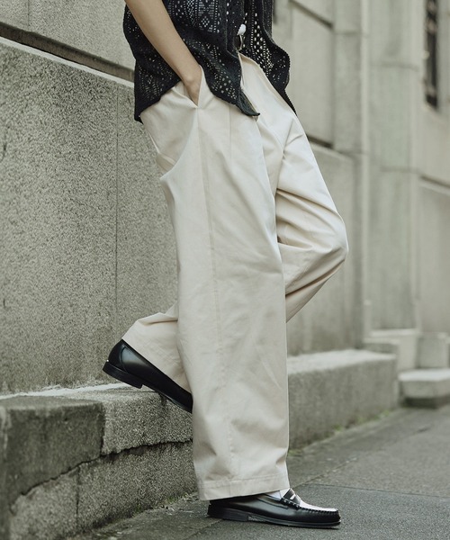 Bleme ジーンズ ヘビーツイル ワイドストレート ダブルインタック