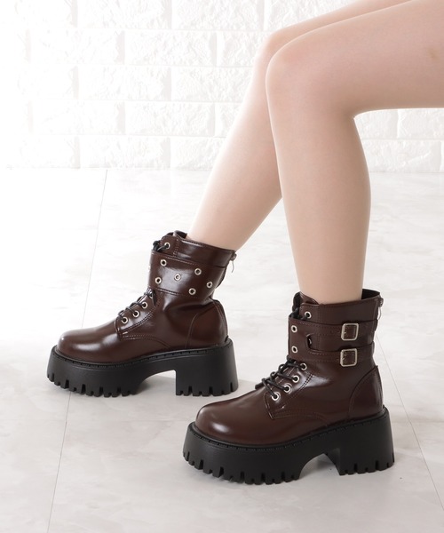 Lace Ladies（レースレディース） ブーツ ダブルベルトレースアップ