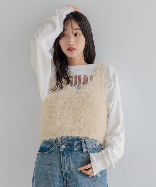 LOWRYS FARM（ローリーズファーム） キャミソール シャギービスチェ