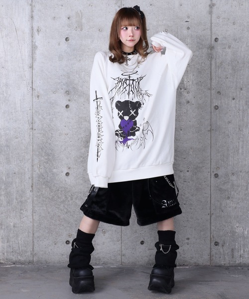 Amilige（アミリージュ） トレーナー スウェット Bear who lost love