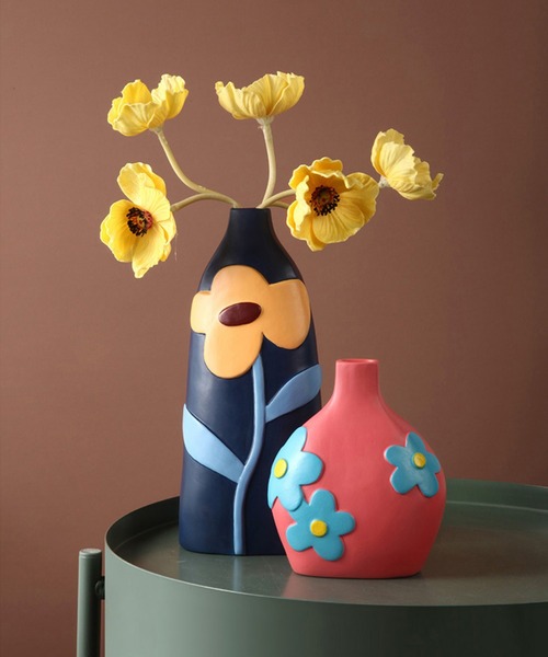 aimoha（アイモハ） 花瓶 カラフルなお花の陶器花瓶 : ZOZOTOWN Yahoo