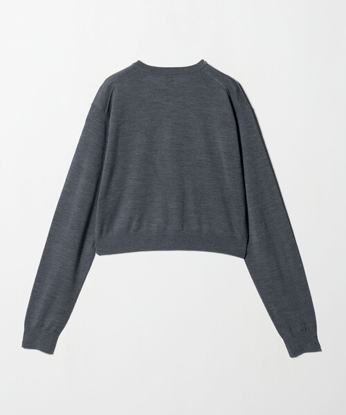 6 カーディガン 「6(ROKU)」ウール クロップド カーディガン