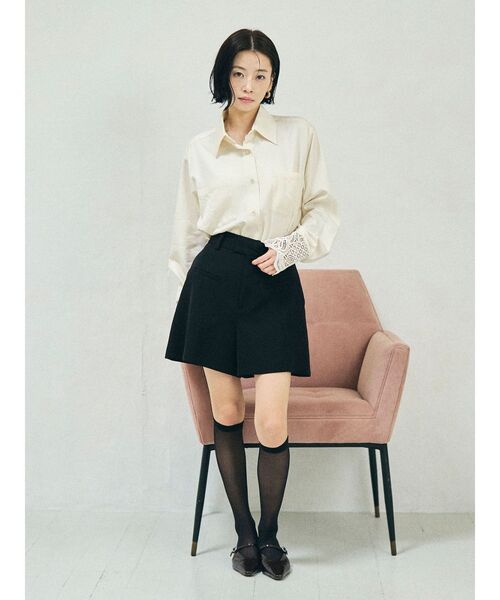 LAGUNAMOON（ラグナムーン） ブラウス シャツ レースカフスシャツ