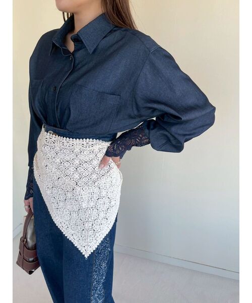 LAGUNAMOON（ラグナムーン） ブラウス シャツ レースカフスシャツ