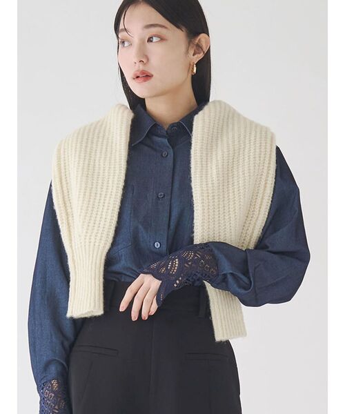 LAGUNAMOON（ラグナムーン） ブラウス シャツ レースカフスシャツ
