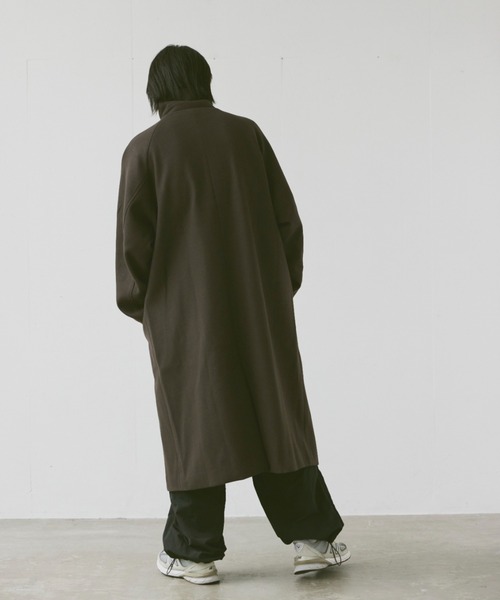 flaner ステンカラーコート MEDIUM ブラック レディース : ZOZOTOWN