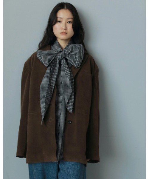 anuke（アンヌーク） ブラウス シャツ Volume Ribbon Shirts