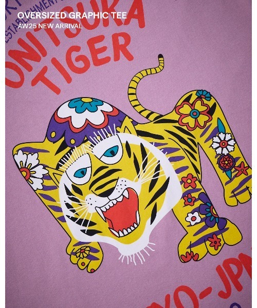 Onitsuka Tiger（オニツカタイガー） tシャツ OVERSIZED GRAPHIC TEE