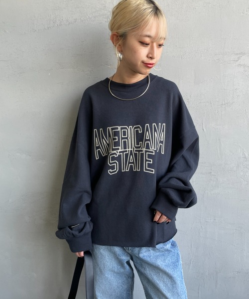 AMERICANA（アメリカーナ） スウェット AMERICANA STATE ロゴプリント