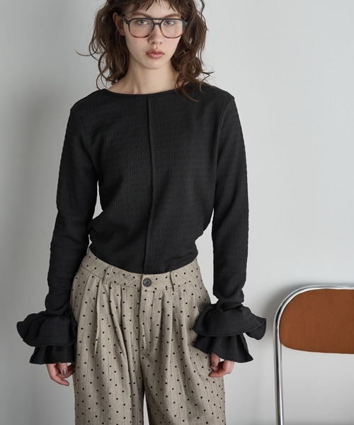 THE Yon tシャツ シュシュセットリップルトップス レディース