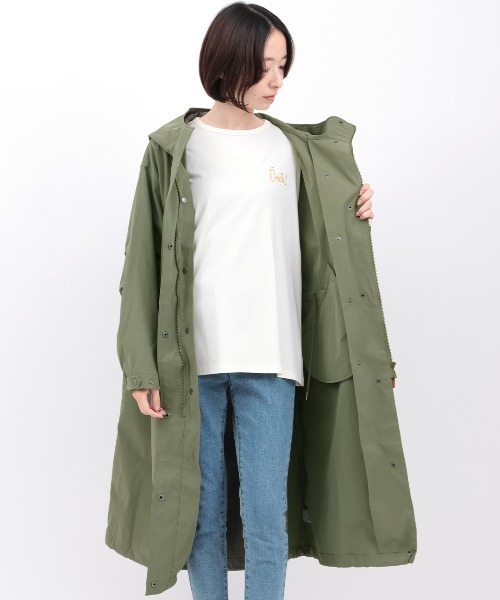 LACOSTE モッズコート 【3way】ボア ミリタリー カーキ ナイロン 緑