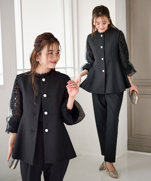 RANAN（ラナン） セットアップ 「2点セット」防シワ/抗菌防臭 ペプラム