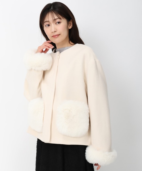 MISCH MASCH（ミッシュマッシュ） コート アウター ポケットファー付き