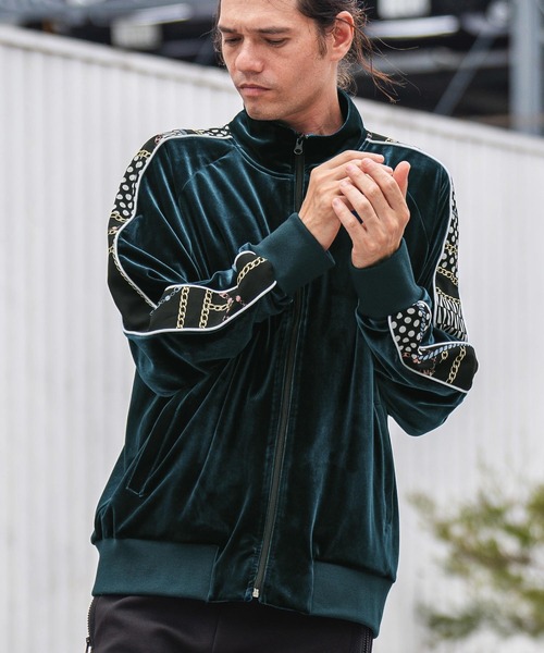 CAMBIO（カンビオ） ブルゾン アウター mj9368- ベロア柄ライン