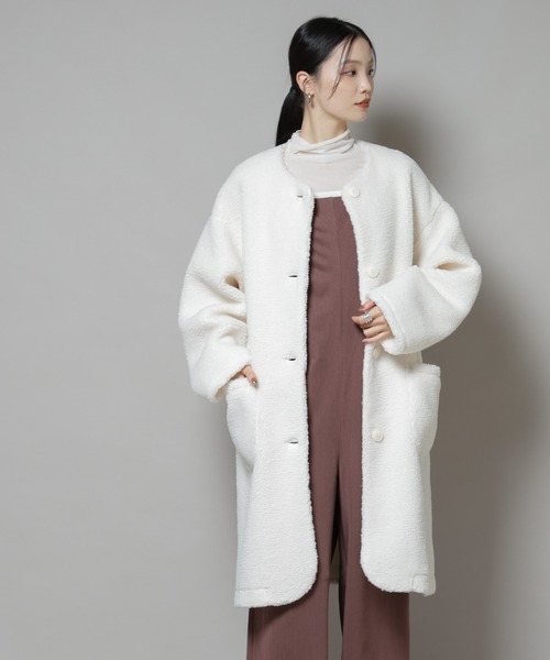 NANO universe（ナノ・ユニバース） ノーカラーコート コート