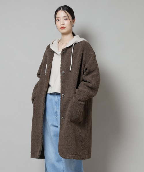 NANO universe（ナノ・ユニバース） ノーカラーコート コート