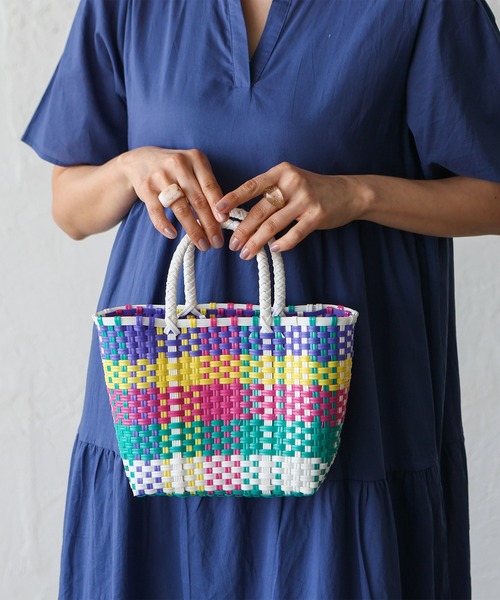 VitaFelice（ヴィータフェリーチェ） かごバッグ カゴバッグ カラフル