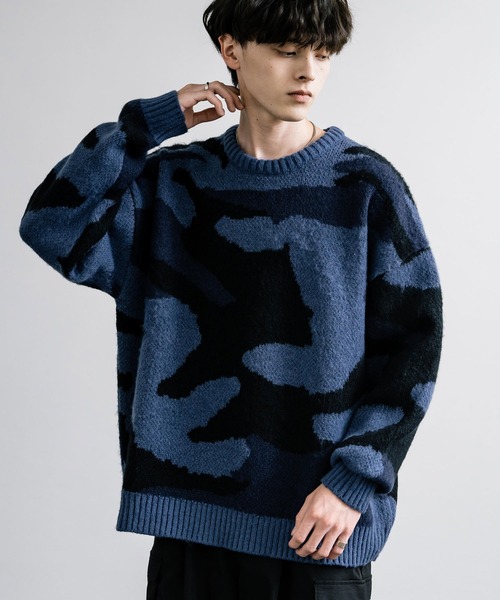 Rocky Monroe（ロッキーモンロー） セーター ニット 起毛 カモフラ柄