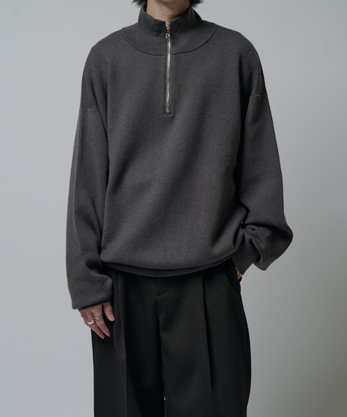 Lui's（ルイス） セーター ニット ウォッシャブルハーフZIPニット