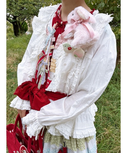 PINK HOUSE（ピンクハウス） ブローチ 幸見うさぎぬいぐるみコサージュ