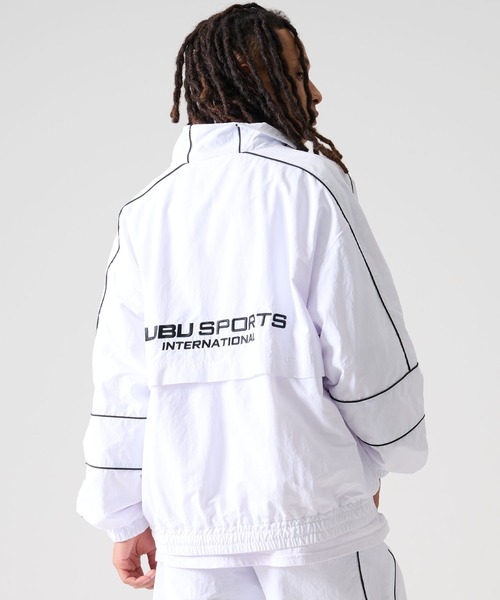 FUBU（フブ） ナイロンジャケット ブランド ロゴ 配色ライン ジップ