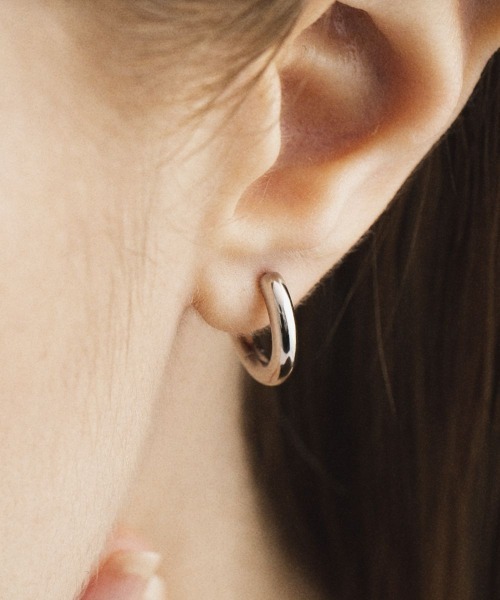 4℃ HOMME+（ヨンドシーオムプラス） ピアス シルバー フープ ピアス