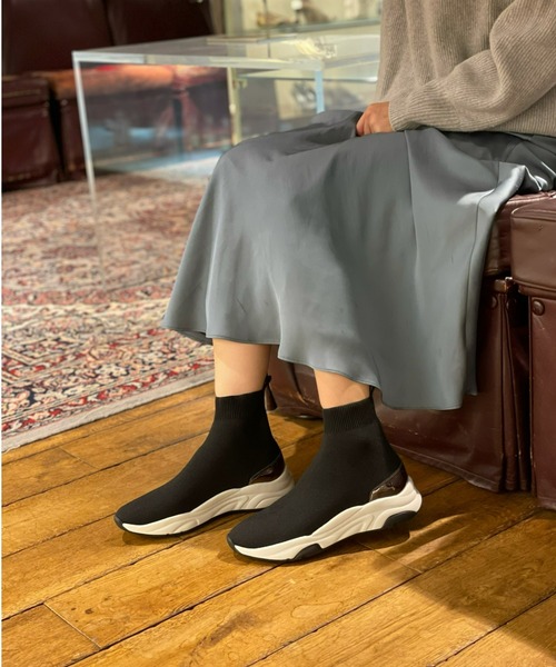 diana（プラスダイアナ） ブーツ 軽量ニットソックススニーカーブーツ