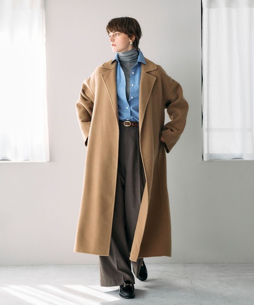 N.O.R.C コート アウター ウールメルトンロングリバーコート