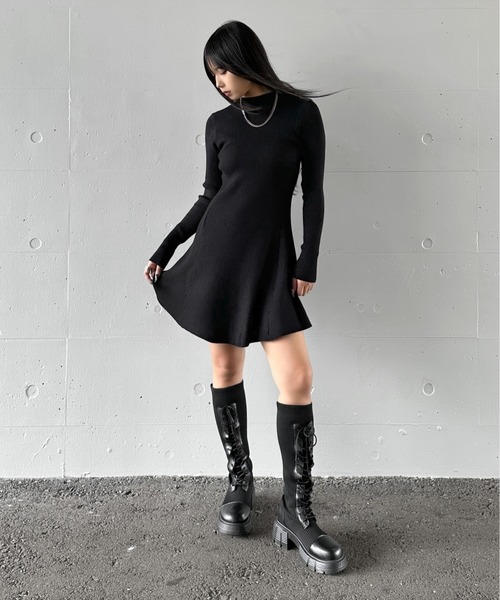 LVEU.（ラブユ） ワンピース 「LVEU.」プチハイネックロングスリーブ