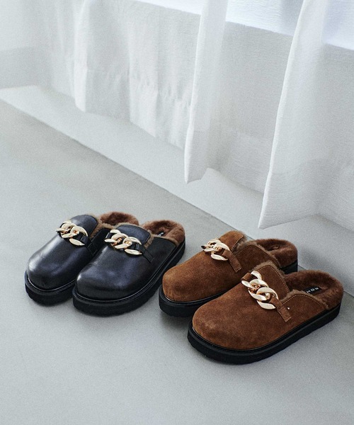 MOHI（モヒ） スリッポン 「MOHI/モヒ」チェーンファーサボ レディース