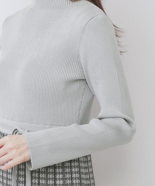 index（インデックス） ワンピース 千鳥チェックバイカラーニット