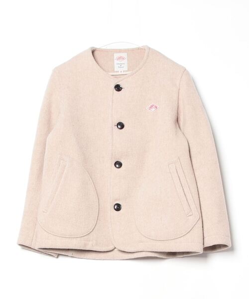 Danton（ダントン） ノーカラージャケット 36 ベージュ レディース