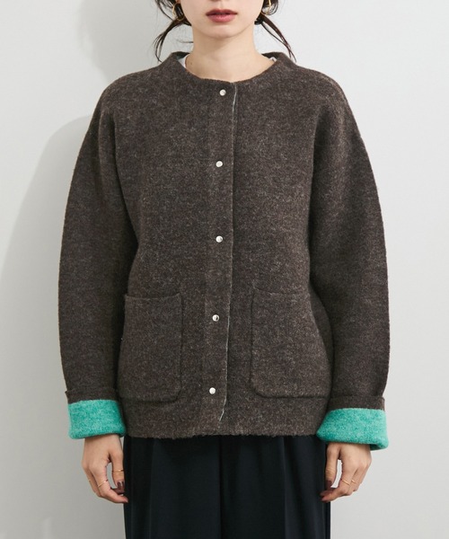 LE CERCLE par rope' カーディガン ダブルフェイスカーディガン