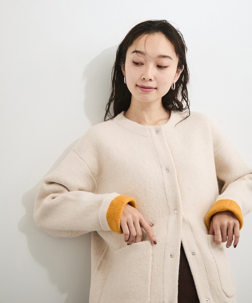 LE CERCLE par rope' カーディガン ダブルフェイスカーディガン