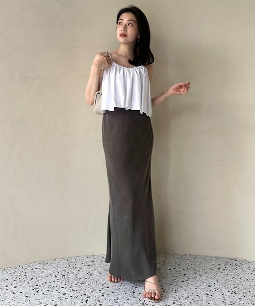 anuans（アニュアンス） ブラウス シャツ ウィングギャザーキャミ