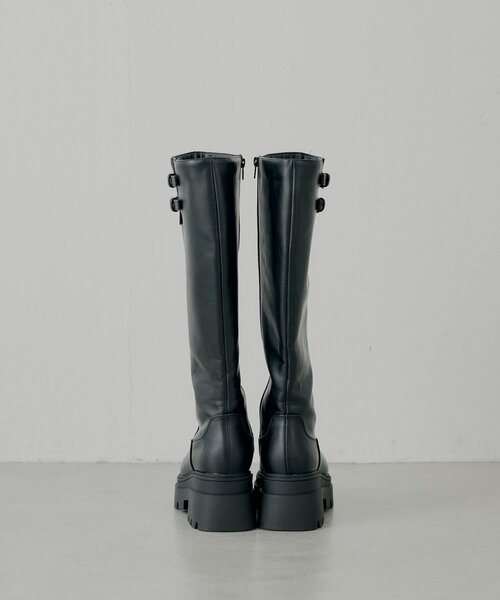 Chico（チコ） ブーツ 厚底ベルトデザインロングブーツ レディース