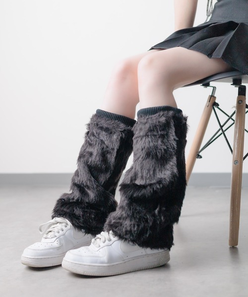 NO WAY レッグウォーマー /アクリルファー/レッグウォーマー