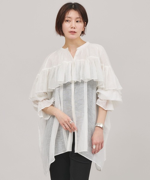 Curensology（カレンソロジー） ブラウス シャツ /リネンブレンド