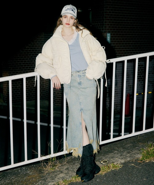 SLY（スライ） ブーツ PUFFER LONG BOOTS パッファー ロング ブーツ